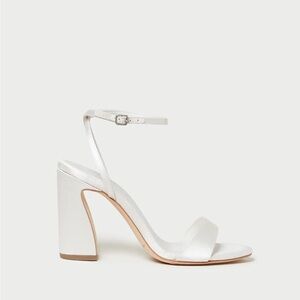 Loeffler Randall Malia Cream Curved-Heel Sandal